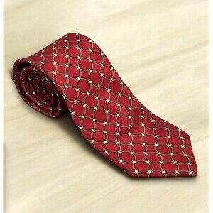 Vintage Christian Dior ‘Le Connaisseur’ Designer Neck Tie Italian Silk Red USA